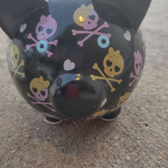 Skull crossbones  piggy bank vintage - Picture 3 of 11